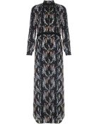 Theyskens' Theory Derra Crystal Print Maxi Dress - Lyst