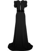 Burberry Prorsum Belted Crepe Gown - Lyst