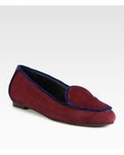 Aperlai Bicolor Suede Loafers - Lyst
