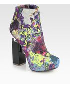 Nicholas Kirkwood Erdem Floralprint Cotton Ankle Boots - Lyst