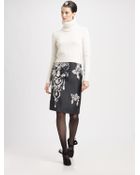 Oscar de la Renta Bijou Print Silk Skirt - Lyst