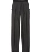 Theyskens' Theory Ping Slubsilk High Rise Wide Leg Pants - Lyst
