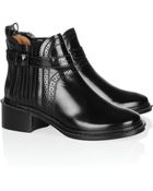 Givenchy Broguedetailed Leather Ankle Boots - Lyst
