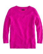 J.Crew Collection Cashmere Cable Sweater - Lyst