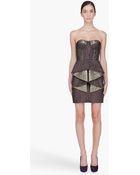 Matthew Williamson Brown Bodice Dress - Lyst