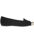 Saint Laurent Black Suede Slippers - Lyst