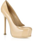 Saint Laurent Tribtoo Patentleather Pump - Lyst
