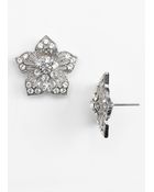 Cara Accessories Large Flower Stud Earrings - Lyst