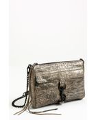 Rebecca Minkoff Mac Croc Embossed Crossbody Clutch - Lyst