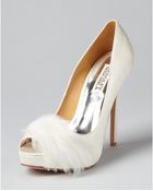 Badgley Mischka Peep Toe Platform Pumps - Lyst
