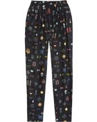 Stella McCartney Christine Tapered Printed Silk Pants - Lyst