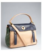 Saint Laurent Carne Leather Muse Two Colorblocked Satchel - Lyst