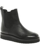 Asos Asos Alley Leather Flatform Chelsea Ankle Boots - Lyst