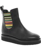Asos Asos Alley Leather Flatform Chelsea Ankle Boots - Lyst