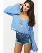 Nasty Gal Puebla Crop Top Periwinkle - Lyst