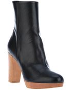 Stella McCartney Wooden Heel Boots - Lyst