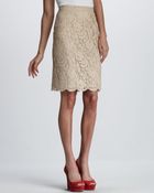 Beyond Vintage Daphne Lace Pencil Skirt - Lyst