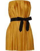By Malene Birger Pleated Satin Top - Lyst