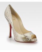 Christian Louboutin Marilyn Watersnake Pumps - Lyst