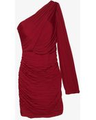 Halston Heritage Preorder One Sleeve Pleated Dress - Lyst