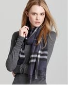 Burberry Burberry Giant Check Cashmere Scarf - Lyst
