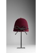 Burberry Leather Bow Cloche - Lyst