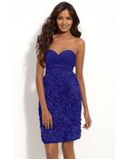 Js Collections Strapless Chiffon Dress - Lyst