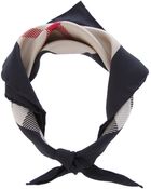 Burberry Checked Silk Scarf - Lyst
