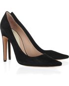 Hervé Léger Loma Suede Pumps - Lyst