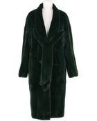 Revillon Maxi Coat in Deep Green Dyed Mink Fur - Lyst