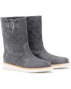 Gucci Quercy Suede Ankle Boots - Lyst