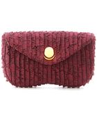 Miu Miu Pleated Lace Clutch - Lyst