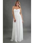 Adrianna Papell Tulle Bodice in Ivory - Lyst