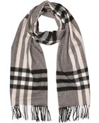 Burberry Giant Check Cashmere Scarf - Lyst