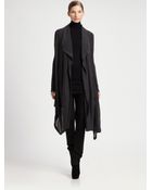 Donna Karan New York Drapefront Cozy Coat - Lyst