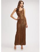 Kay Unger Sleeveless Lace Gown - Lyst