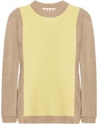 Marni Paneled Wool blend Sweater - Lyst