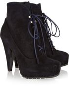 Proenza Schouler Suede Platform Ankle Boots - Lyst