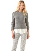 3.1 Phillip Lim Cropped Pullover Sweater - Lyst