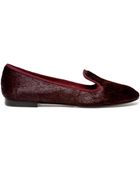 Avec Moderation Amaranto Calf Hair Dress Slippers - Lyst