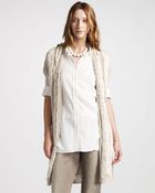 Brunello Cucinelli Long Cableknit Vest - Lyst