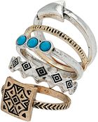 Topshop Engraved Multi Rings Pack - Lyst