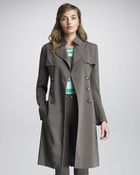 Versace Double Breasted Cady Trench Coat - Lyst