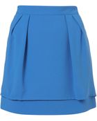 Topshop Layered Peplum Skirt - Lyst