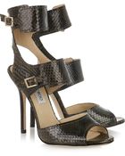 Jimmy Choo Quain Python Sandals - Lyst