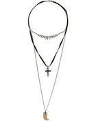 Topshop Cross Tusk Multi Row Necklace - Lyst