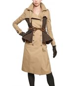 Burberry Prorsum Tweed Cotton Gabardine Trench Coat - Lyst