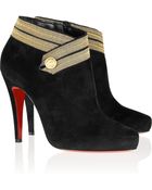Christian Louboutin Marychal 100 Suede Ankle Boots - Lyst