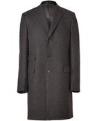 Jil Sander Charcoal Glen Plaid Wool Coat - Lyst