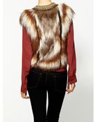 Twelfth Street Cynthia Vincent Neck Beaded Fur Vest - Lyst